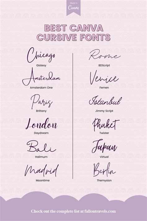 19 Best Canva Cursive Fonts For Scroll Stopping Designs — Fallon Travels