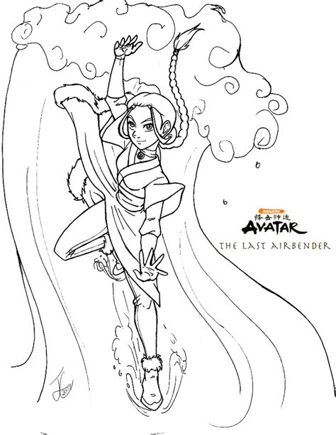 1880 x 1483 gif 115 кб. AtLA - Katara Coloring Page by DelusionalHell on ...