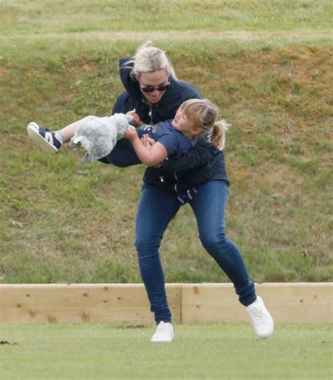 Zara Got Playful With Mia While Watching A Polo Match In 2017 Royal