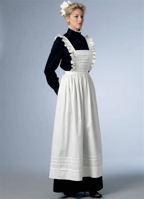 Butterick B6229 House Hold Servant Uniform Historic Edwardian Pioneer Dress Maid Dress Dresses