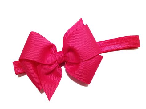 Hot Pink Headband With Boutique Bow Baby By Browneyedbowtique
