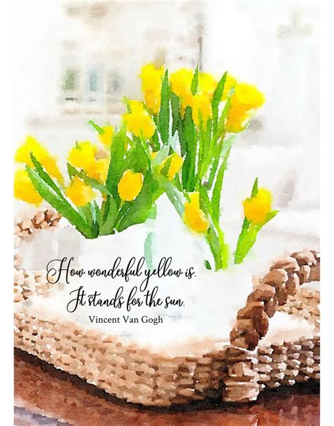 Maybe you would like to learn more about one of these? yellow tulips watercolor van gogh quote printable.jpg | Powered by Box | Watercolor tulips ...