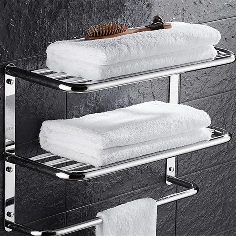 sus 304 stainless steel bathroom shelf 3 layers square for cosmetic and shapoo bathroom towel