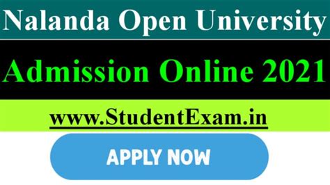 Nalanda Open University Admission Online 2021 Check Details And Apply