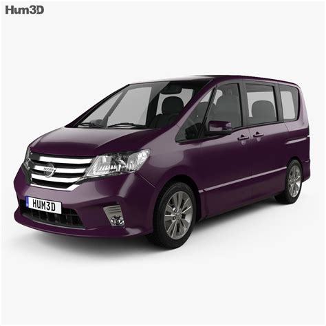 It has a ground clearance of 160 mm and dimensions is 4770 mm l x 1740 mm w x 1865 mm h. Nissan Serena Highway Star 2013 3D model - Vehicles on Hum3D