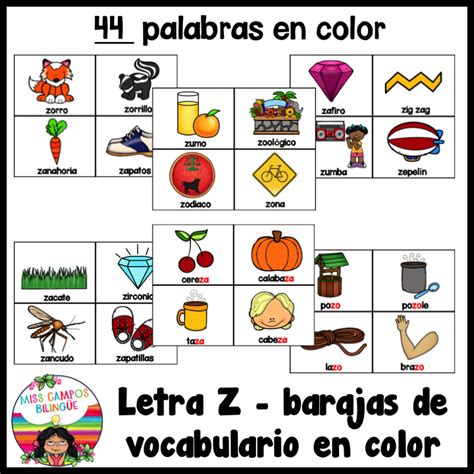 Palabras Con La Letra Z En Español Para Niños Hay Niños