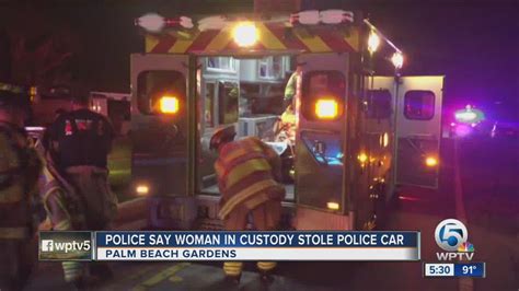 Police Say Woman In Custody Stole Police Car Youtube