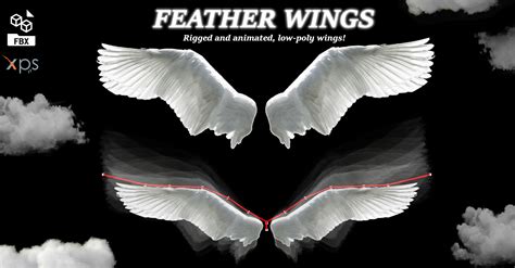 Feathered Wings Animated Fbx Xps Download By Honorsoft On Deviantart