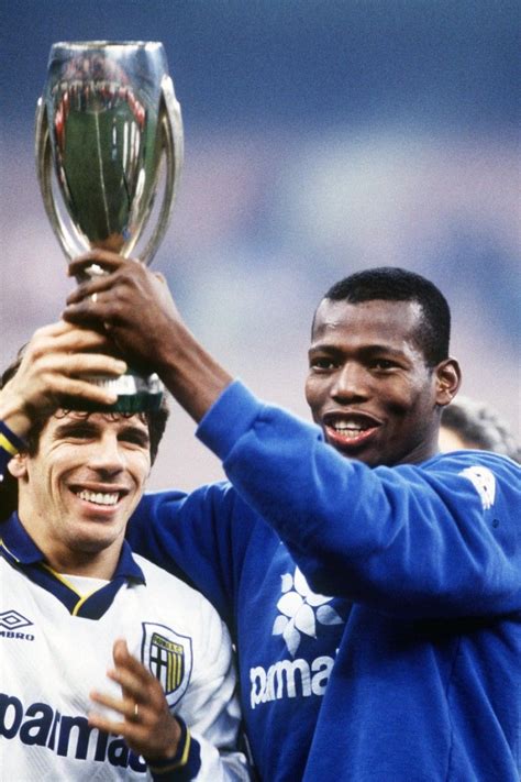 Asprilla And Zola After Winning The Italian Super Cup Good Soccer