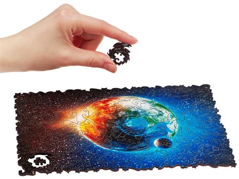 Wooden Puzzle Jigsaw Space Planet Earth By Unidragon Jigsaw Etsy