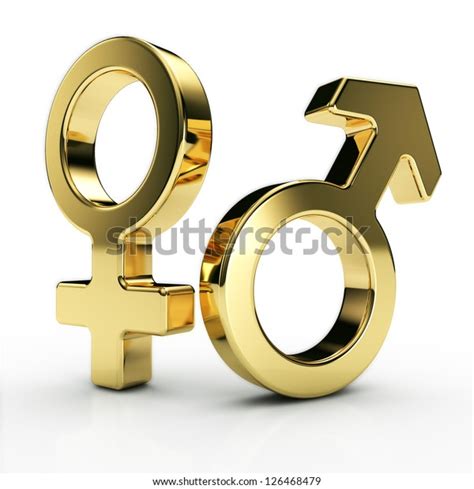 Male Female Sex Symbols Golden Isolated Stock Illustration 126468479