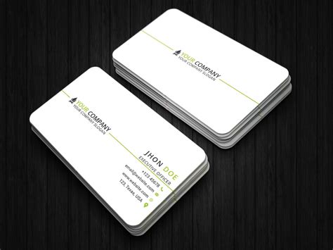 Elegant White Business Card Techmix