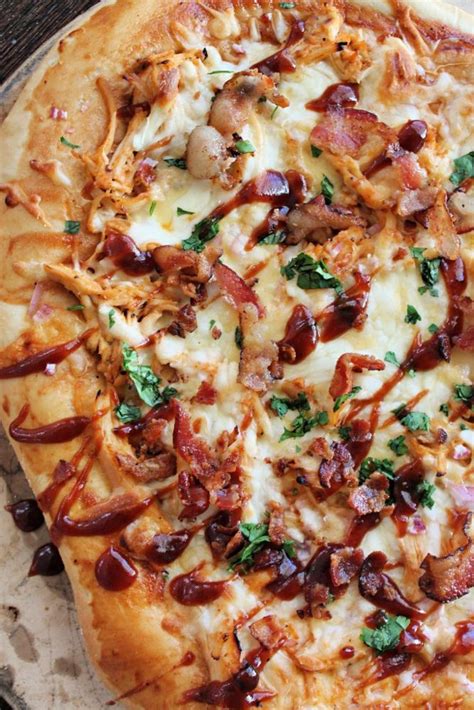 Bbq Chicken Pizza With Homemade Dough Recipe Bbq Chicken Pizza