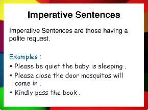 Imperative Sentences