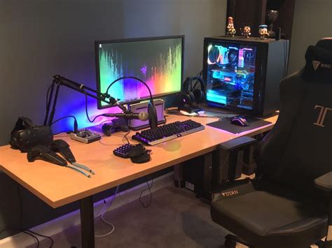 My First Custom Build And Battlestation Video Game Rooms Gaming Room