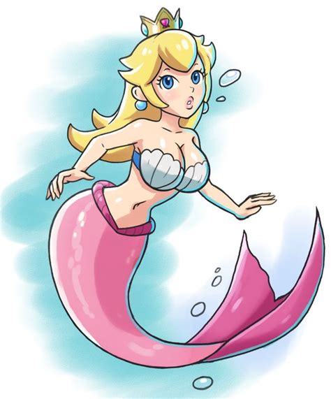 Peach The Mermaid By Missjibun On DeviantArt Super Mario Art Super