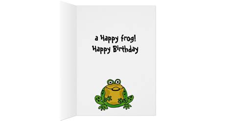 Ae Funny Frog Birthday Card Zazzle
