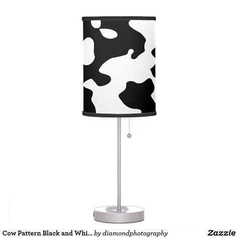 Find the perfect cow print stock photo. Cow Pattern Black and White Table Lamp | Zazzle.com ...