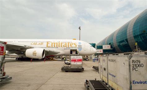 Airbus A380 Docked In Dubai Airport Editorial Image Image Of Arab