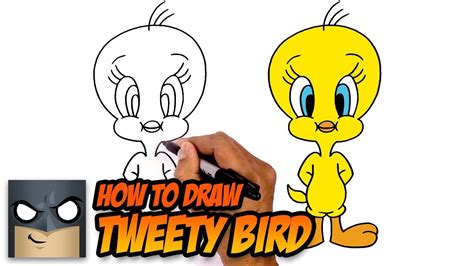 How To Draw Tweety Bird Step By Step Tutorial Youtube
