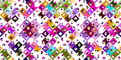 Retro Geometric Pixel Pattern Playful Fun Kaleidoscopic Pink Wallpaper