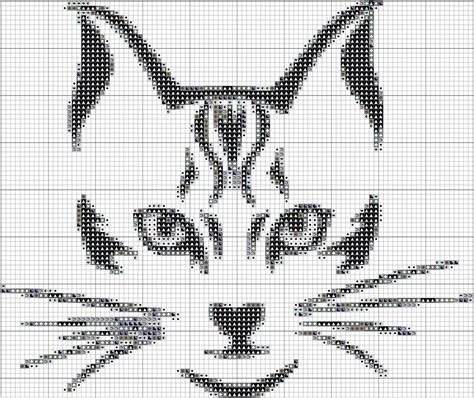 cat modern simple cross stitch cross stitch pattern graph etsy
