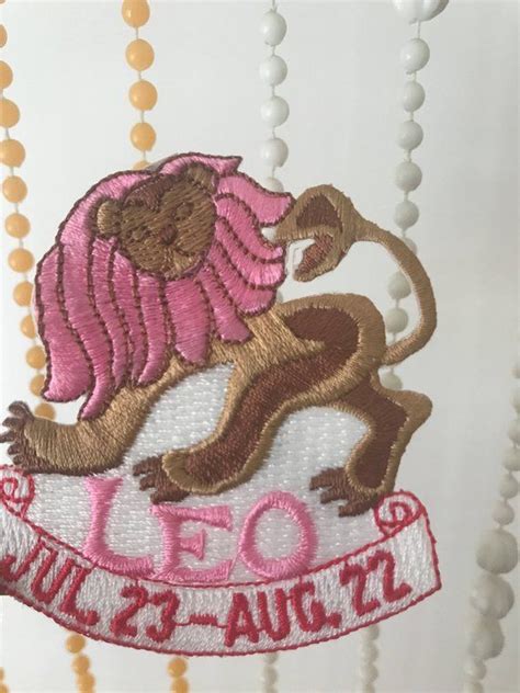 vintage leo july 23 aug 22 zodiac sign patch zodiac signs zodiac patches