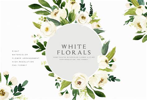 See more ideas about wedding cards, cards, cards handmade. Watercolor White Flower Clip Art ~ Illustrations ...