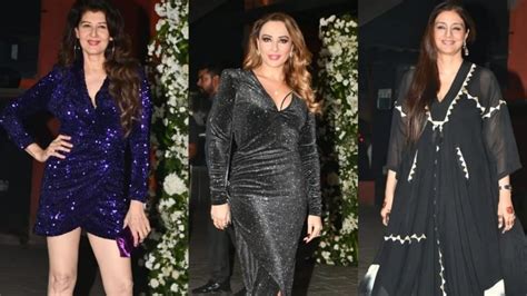 Sangeeta Bijlani Iulia Vantur Sparkle In Blingy Dresses At Salman Khan