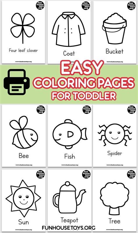 Occupy your toddler with these awesome printables for 2 year olds! Easy Coloring Pages for Toddler age 2 years and up - Thick ...