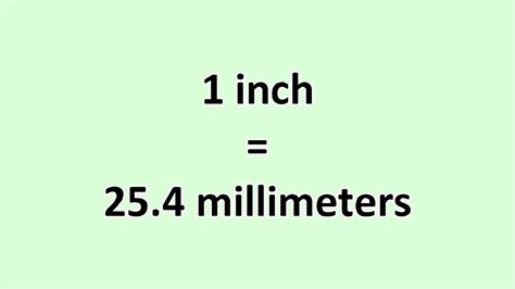 Convert Inch To Millimeter Excelnotes