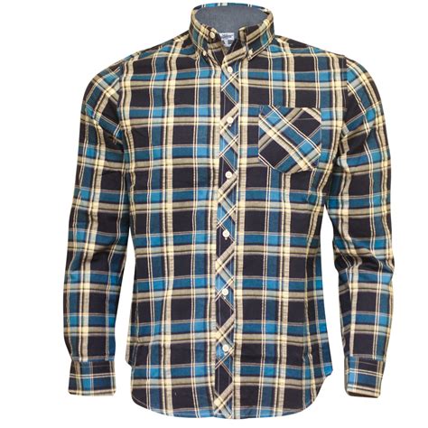 MENS NEXT CHECK PRINT LONG SLEEVE CASUAL SMART WORK FLANNEL SHIRT