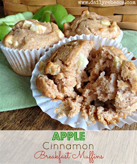 Apple Cinnamon Breakfast Muffins Daily Rebecca