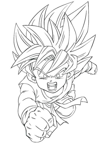 Goku Super Saiyan Coloring Pages At Free Printable Colorings Pages To Print