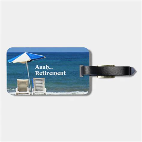 Aaahretirement Relaxing At The Beach Luggage Tag Zazzle