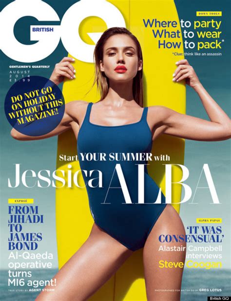 Jessica Alba Sizzles In A Swimsuit On The Cover Of British Gq Huffpost Uk Entertainment