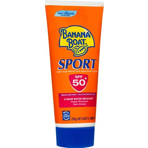 Banana Boat Sport Spf 50 Sunscreen Lotion 200g Big W
