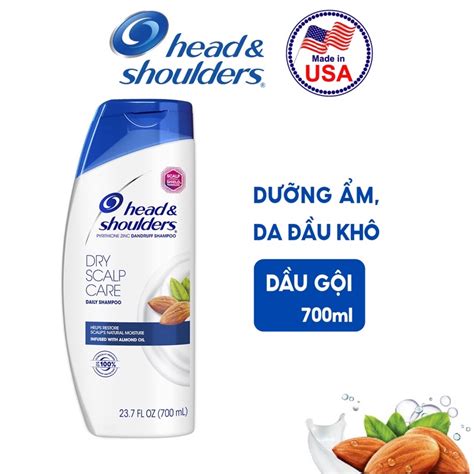 Dầu gội hạnh nhân Mỹ Head Shoulders Dry Scalp Care Shampoo 400ml