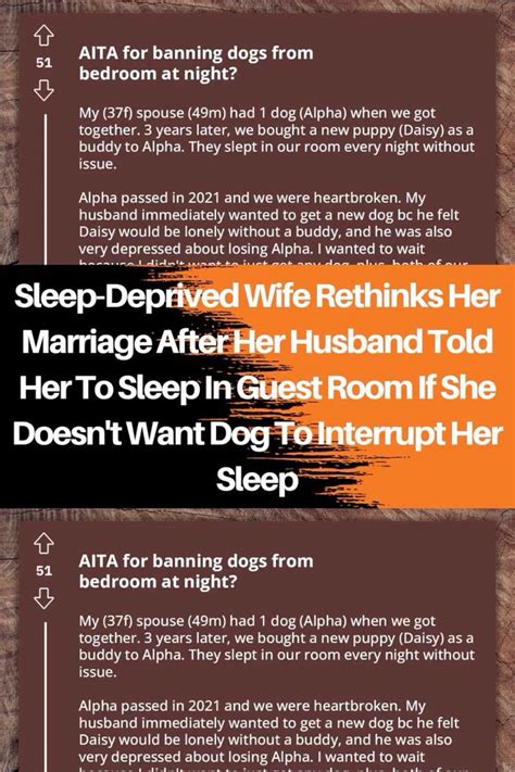 sleep deprived wife rethinks her marriage after her husband told her to sleep in guest room if