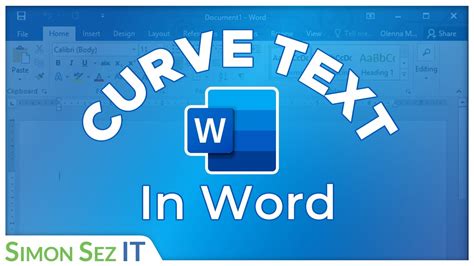 How To Curve Text In Microsoft Word Youtube