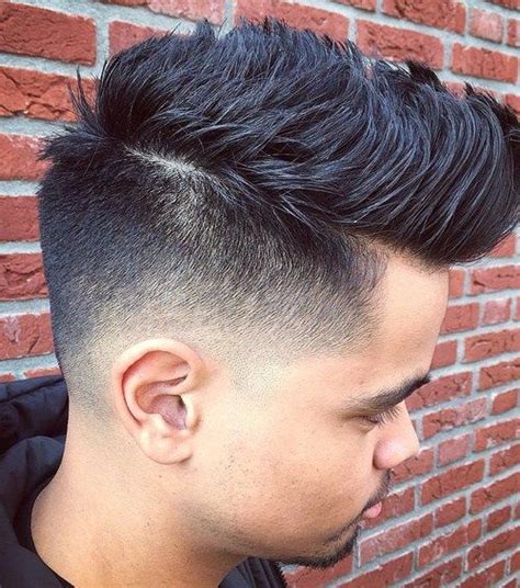 Fauxhawk With Back And Side Fade Mens Haircut Back Mohawk Haircut