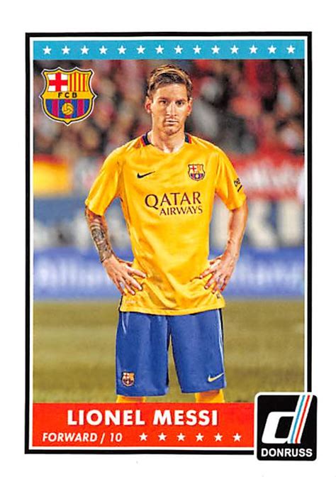Lionel Messi Trading Card Argentina Soccer Barcelona 2015 Donruss 68