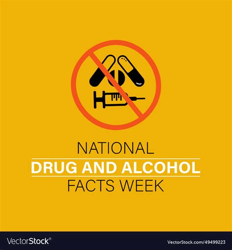 National Drug And Alcohol Facts Week Template Vector Image