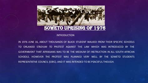 1976, hector pieterson and it's become a sort of tradition to watch sarafina (it was actually playing on e last night and even. Soweto uprising of 1976