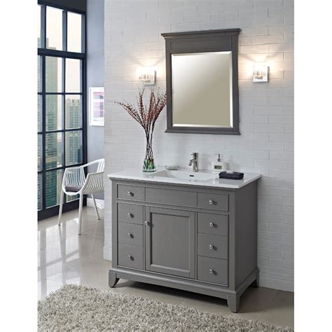 Make the most of your bathroom space and create an organized and functional room, with our range of bathroom vanities & vanity cabinets. Fairmont Designs 42" Smithfield Vanity - Medium Gray ...