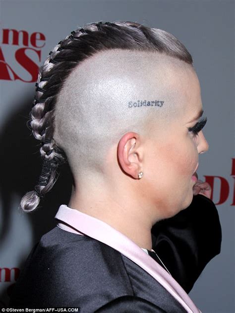 Kelly Osbourne Debuts Mohawk Braid Hairstyle Daily Mail Online