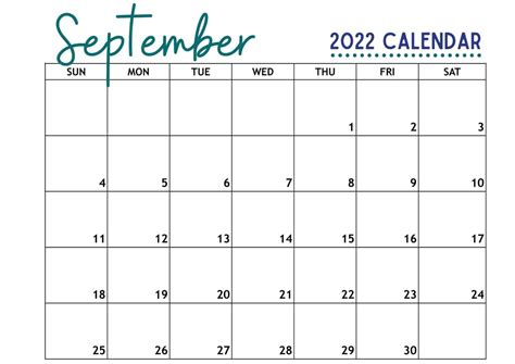 Free September Calendar Printable Ocean Pacific Realty Group