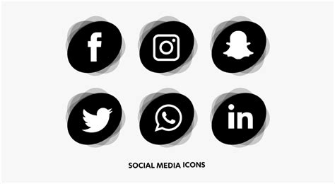 Black Social Media Icon Png