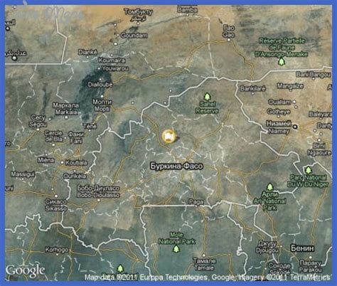 Burkina Faso Map Tourist Attractions