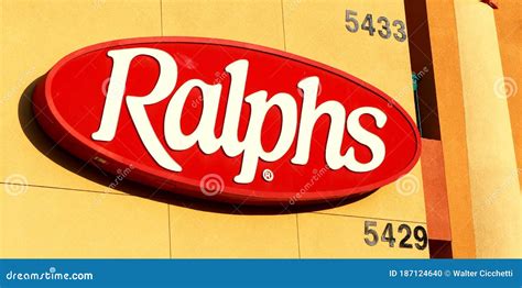 Los Angeles California Ralphs Store Sign On Hollywood Blvd And